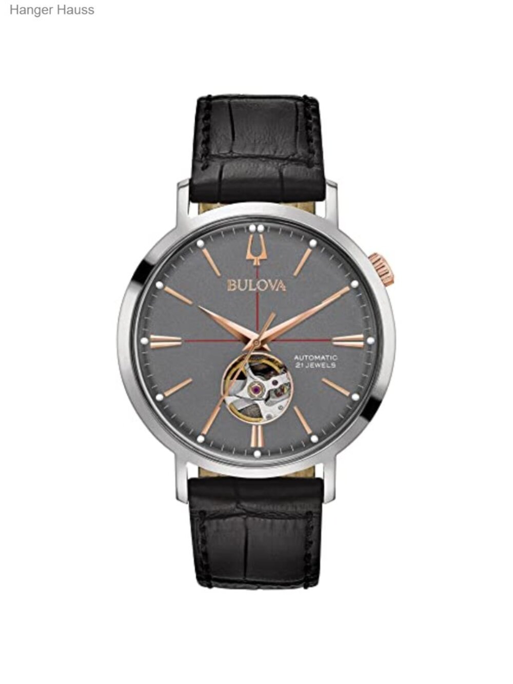 Men's Classic Aerojet 3-Hand Automatic Leather Strap Watch 41mm 40-Hour